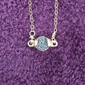 Rhonda Rhodes double strand, druzy quartz necklace